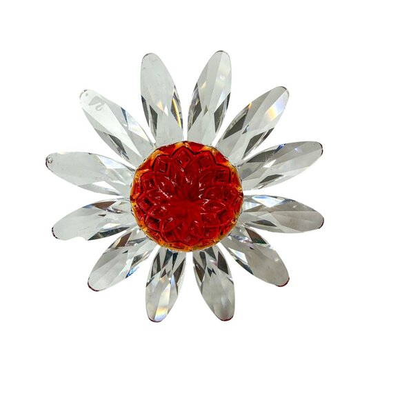Swarovski Crystal SCS 2000 Red Marguerite Daisy Flower Figurine With Original Bo - Picture 3 of 4